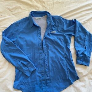 Columbia Women's Tamiami II Lightweight Breathable Long-Sleeve Shirt Blue Size M